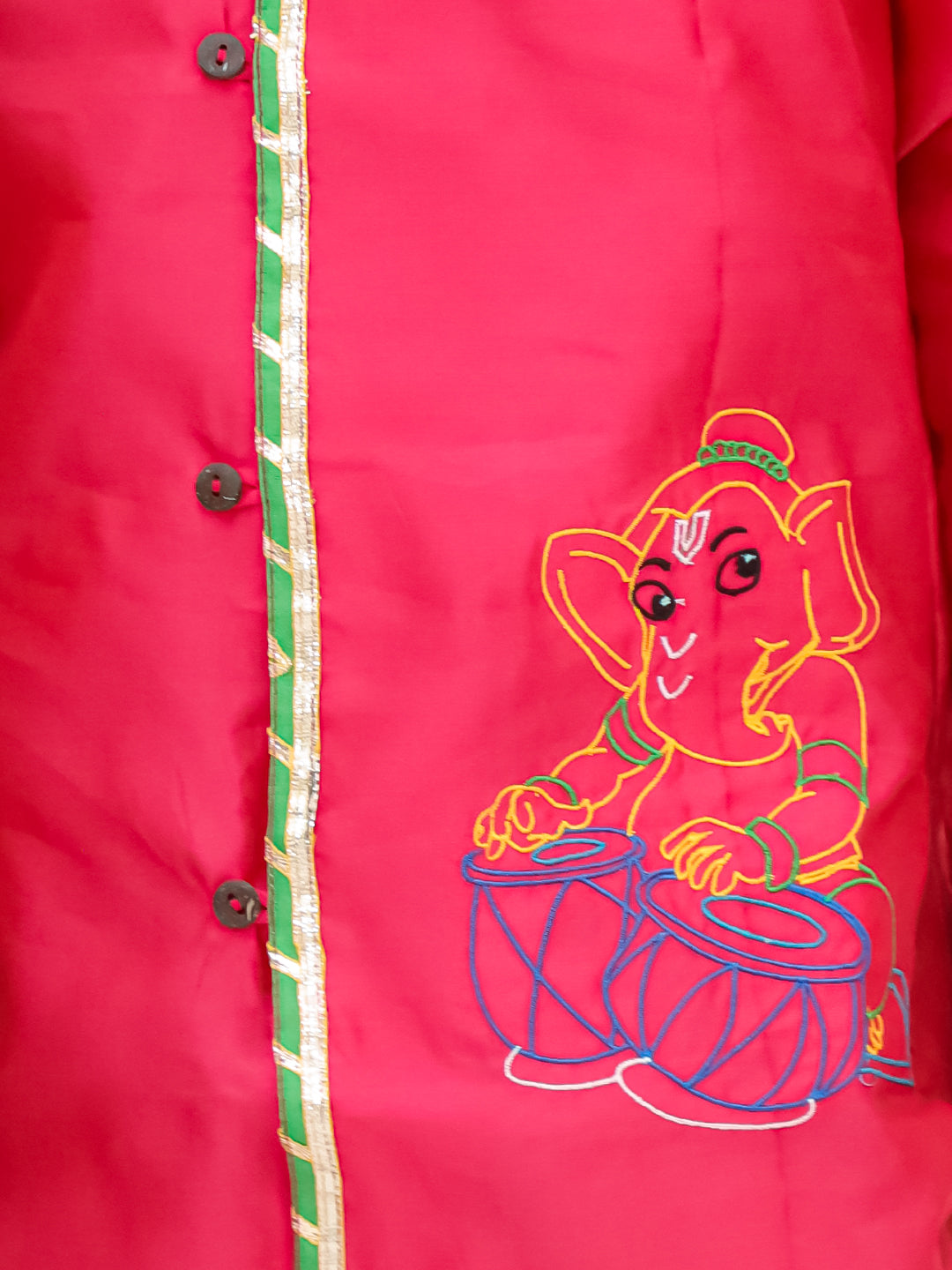 BownBee Silk Tafetta Kurta Dhoti Set For Boys - Pink
