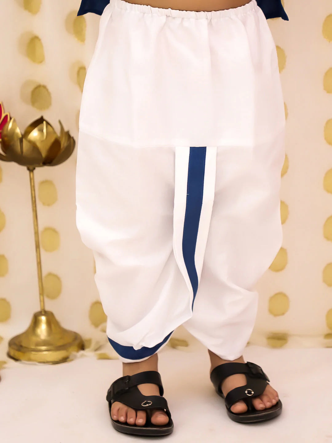 BownBee Embroidered Bengali Style Dhoti Kurta Set For Boys