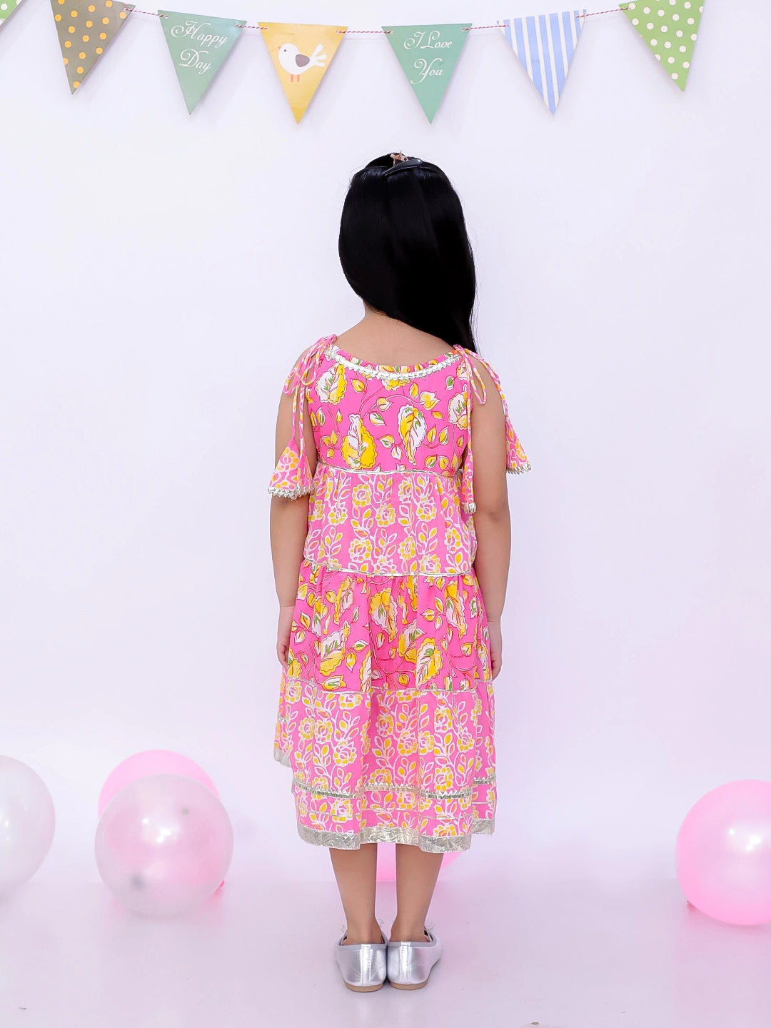 BownBee Ethnic Summer Sleeveless Tie & Dye Dress For Girls