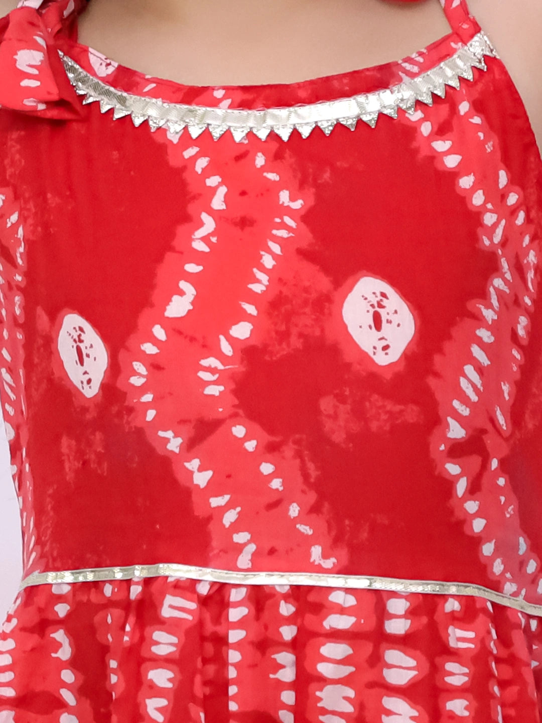 BownBee Ethnic Summer Sleeveless Tie & Dye Dress For Girls