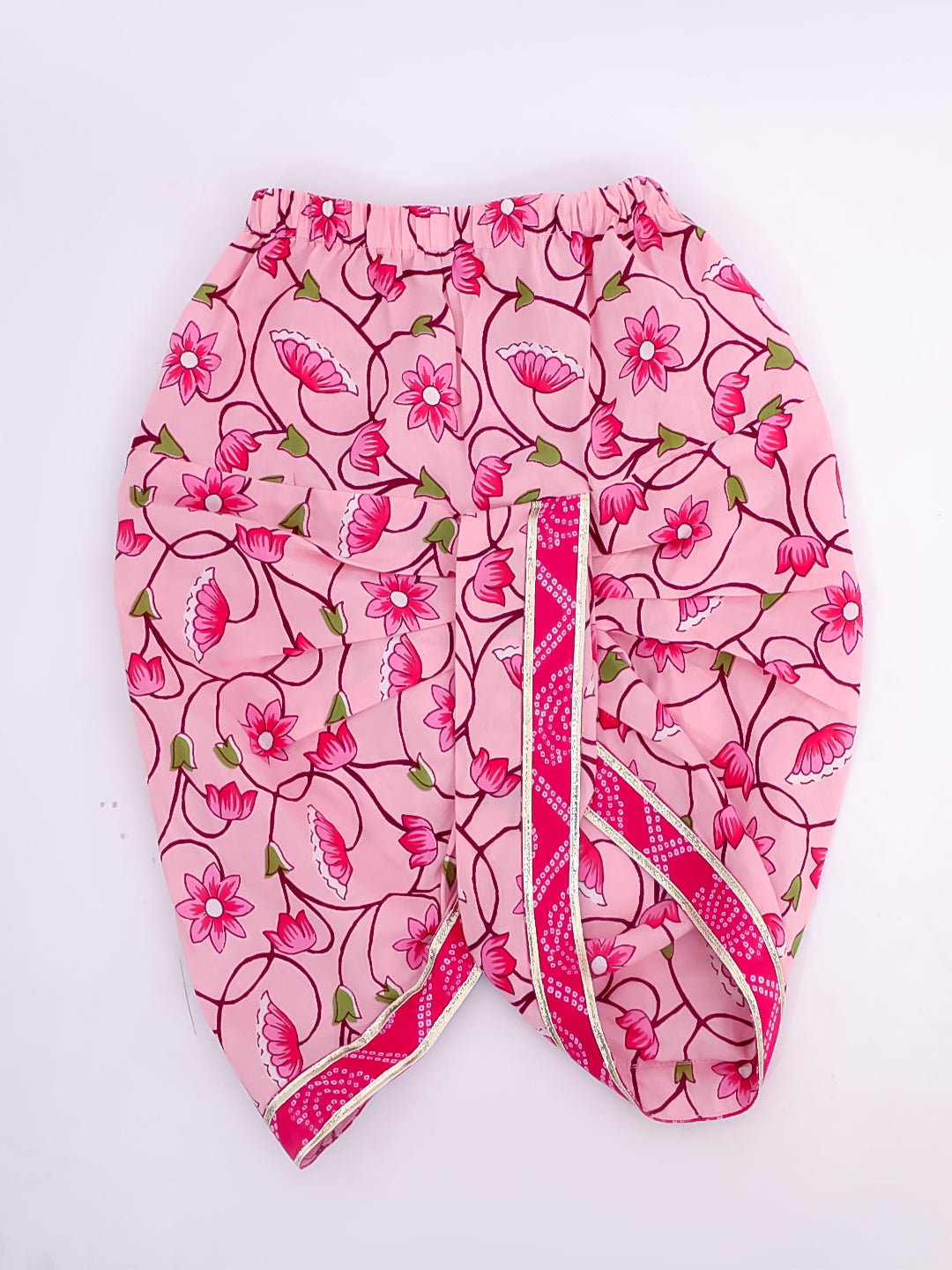 BownBee Festive Lehenga Choli & Dhoti Kurta Sibling Set for Infants | Traditional Rakhi & Wedding Wear – BownBee Festive Lehenga Choli & Dhoti Kurta Sibling Set For Infants - Pink