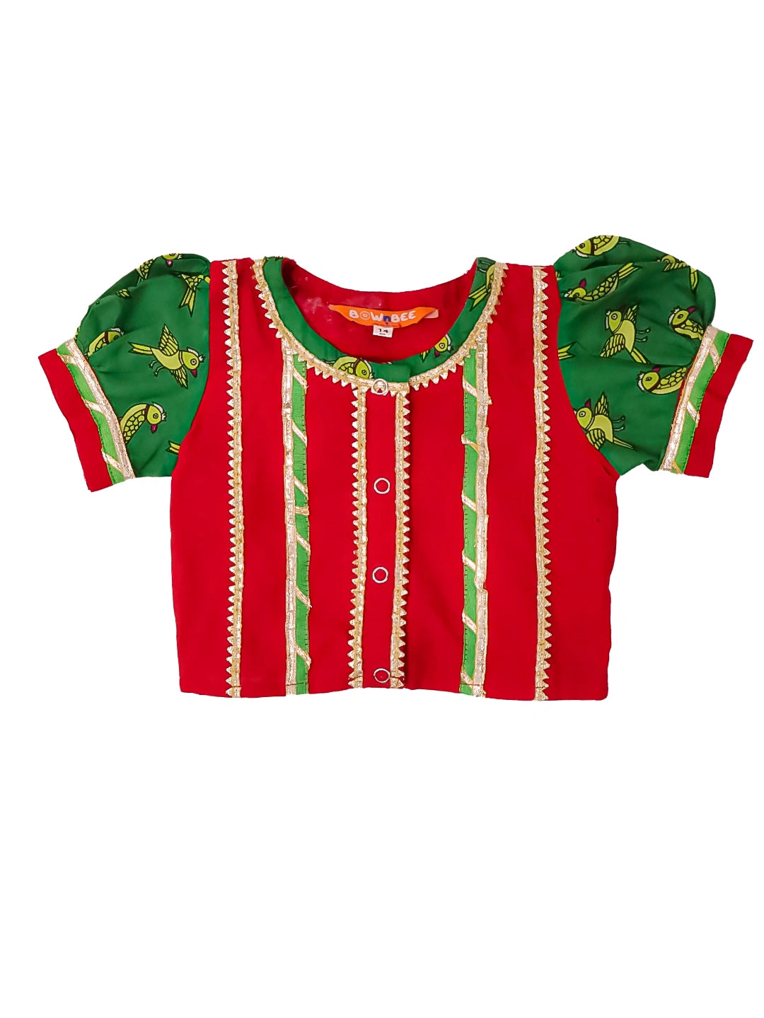 BownBee Pure Cotton Printed Lehenga Choli & Kurta Dhoti Sibling Set For Infants