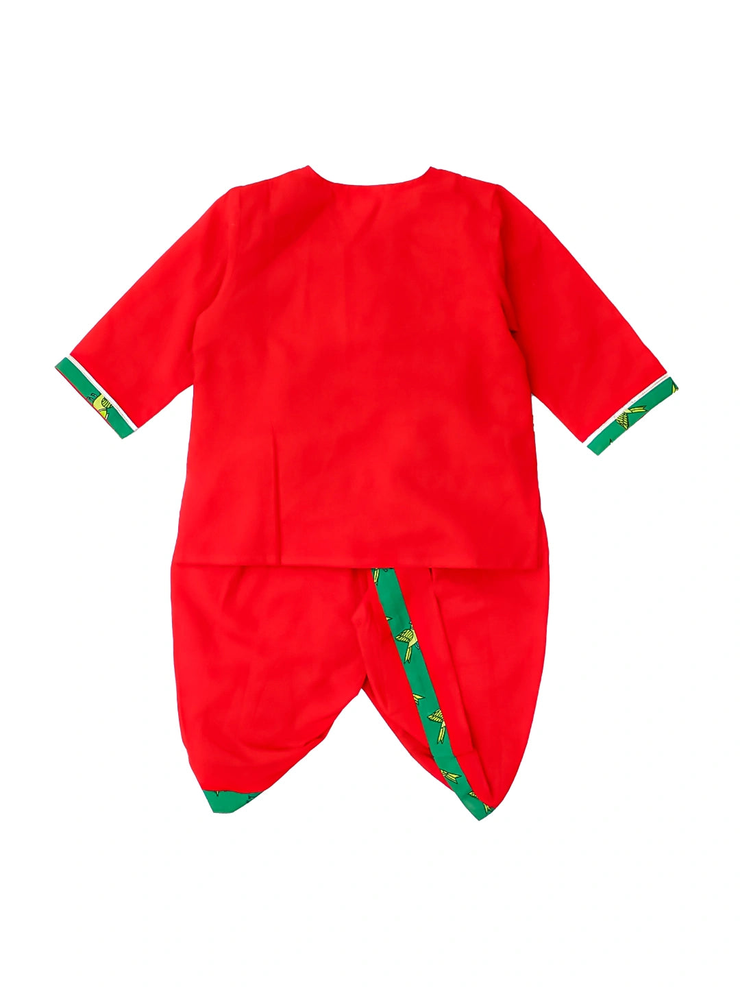 BownBee Pure Cotton Printed Lehenga Choli & Kurta Dhoti Sibling Set For Infants