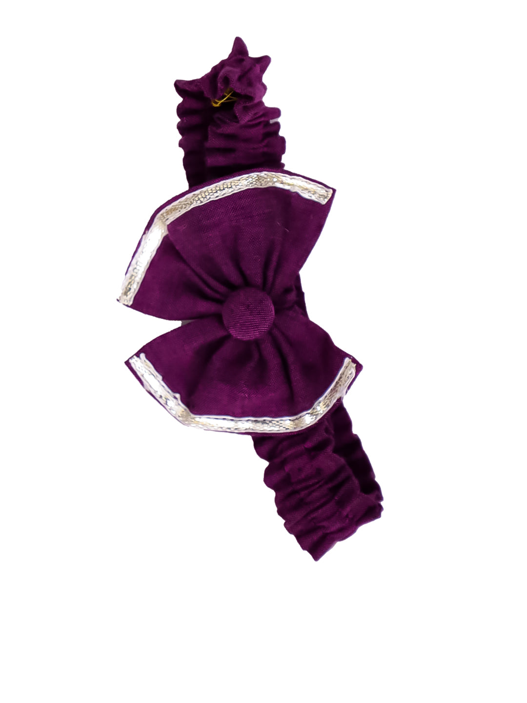BownBee Pure Cotton Embroidered Sleeveless Angarakha style Elephant Print Kurti With Dhoti For Infant Girls- Purple