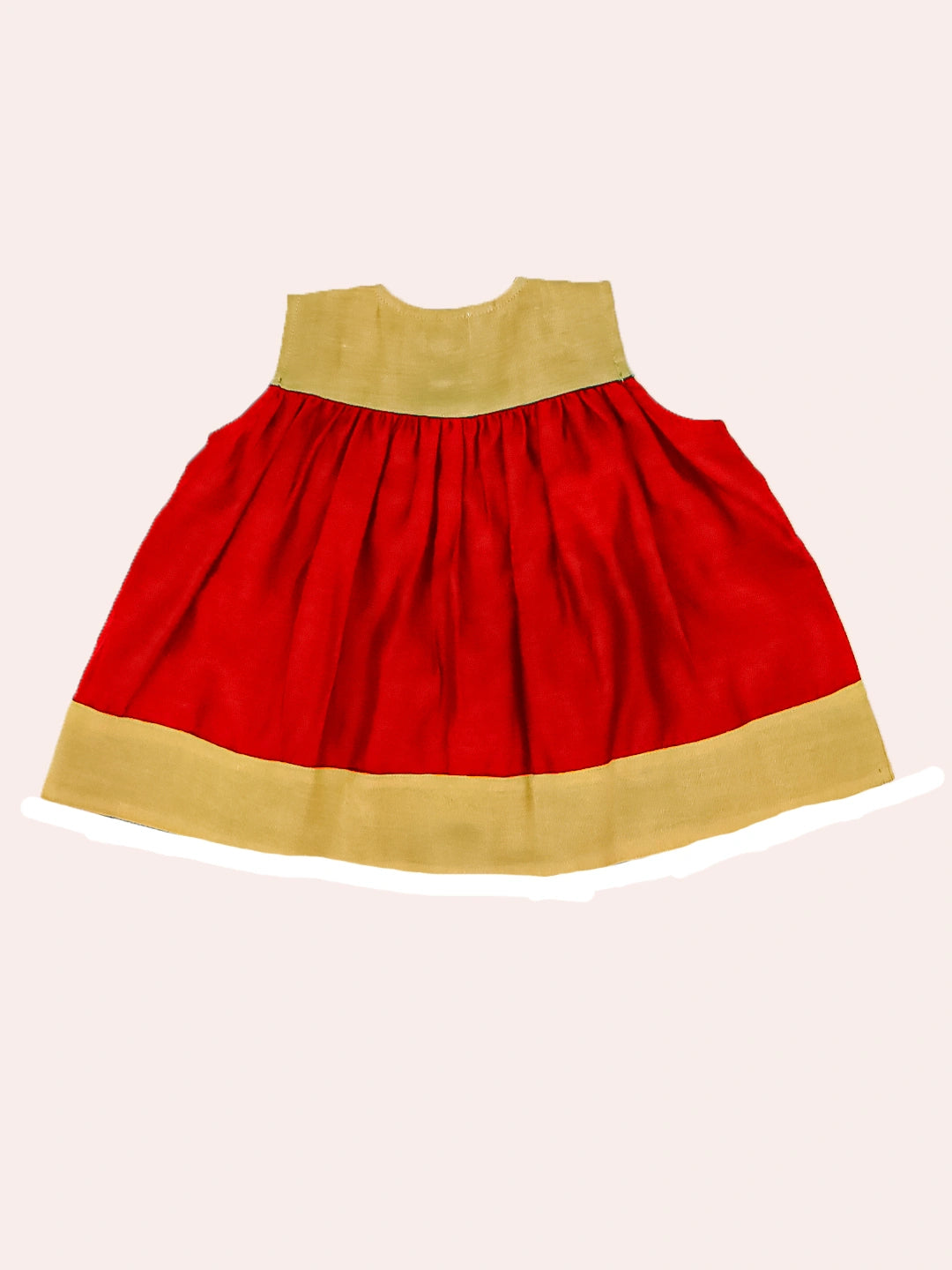 BownBee Sleeveless Chanderi Flower Dress With Booties & HairBand SetFor Infant Girls