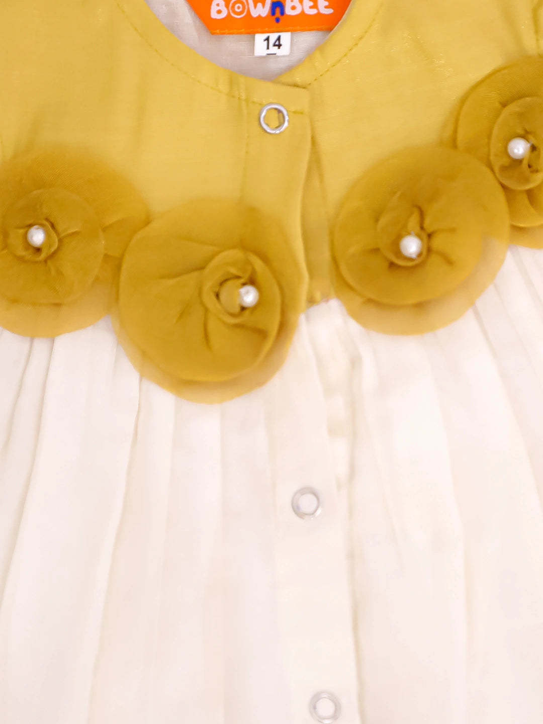 BownBee Pure Cotton Sleeveless Dress With Flowers For Infant  Girls