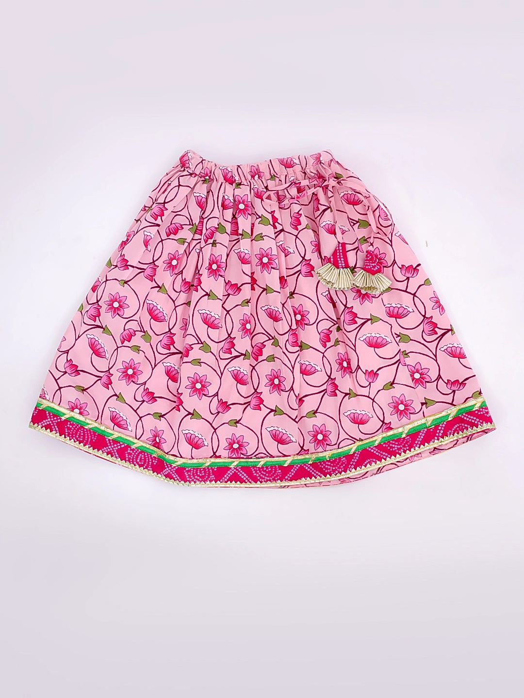 Bownbee Girls Cotton Lehenga Choli For Infants   -  Pink