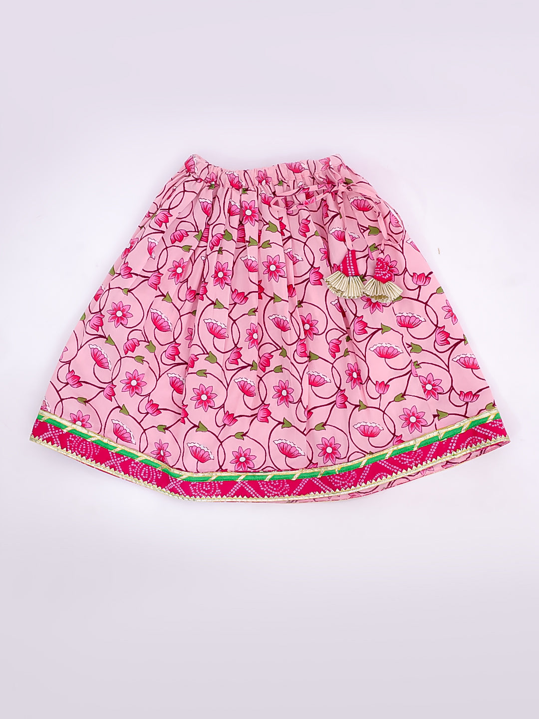BownBee Festive Lehenga Choli & Dhoti Kurta Sibling Set for Infants | Traditional Rakhi & Wedding Wear – BownBee Festive Lehenga Choli & Dhoti Kurta Sibling Set For Infants - Pink