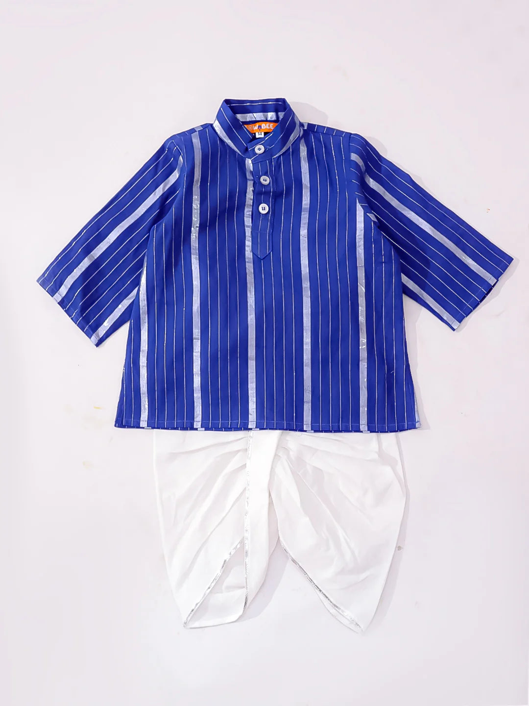 BownBee Pure Cotton Lurex Suit And Dhoti Kurta Sibling Set For Infant Girls