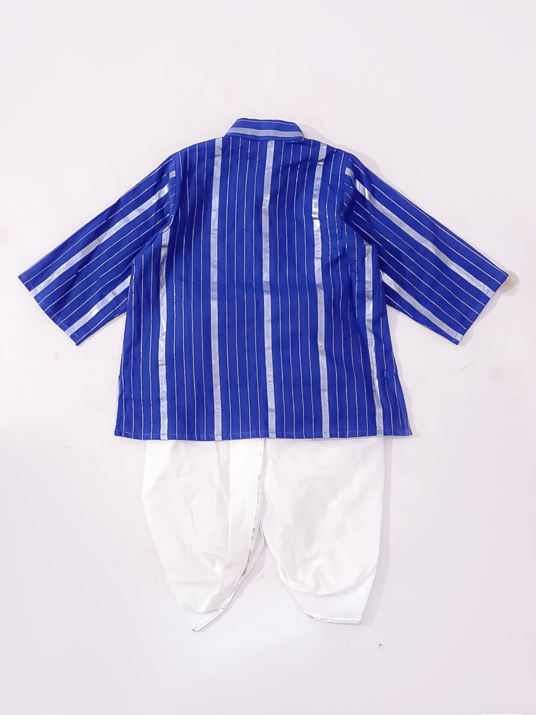 Bownbee Boys Cotton Dhoti Kurta For Infants  - Stripes - Pink