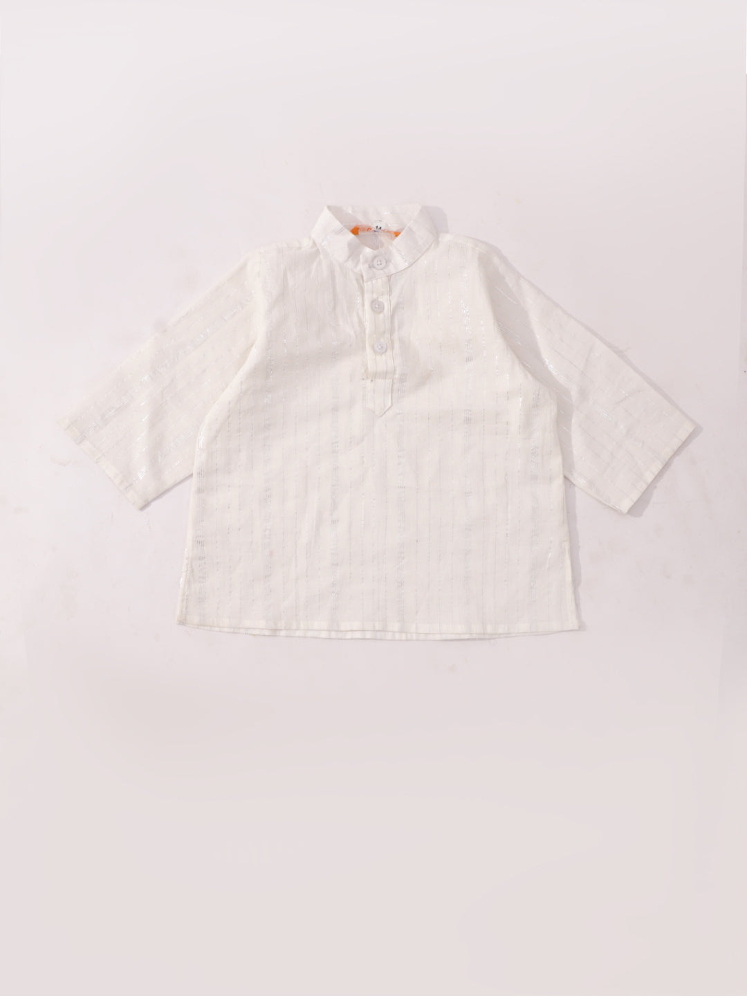 Bownbee Boys Cotton Dhoti Kurta For Infants  - Stripes - White