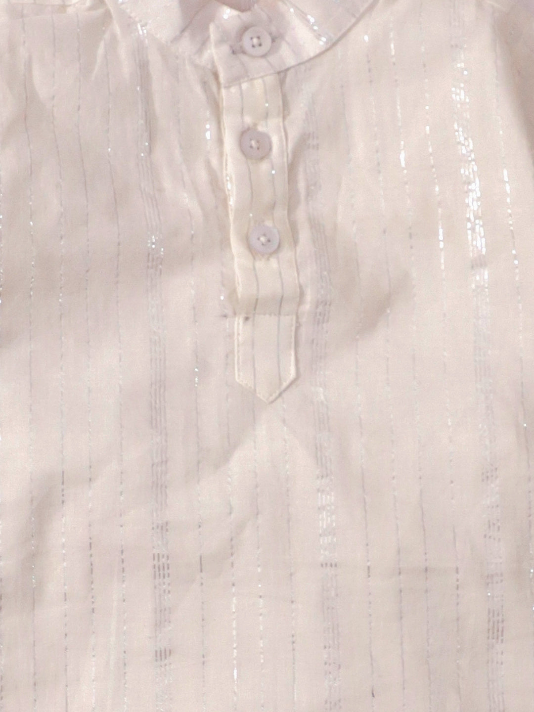 Bownbee Boys Cotton Dhoti Kurta For Infants  - Stripes - White