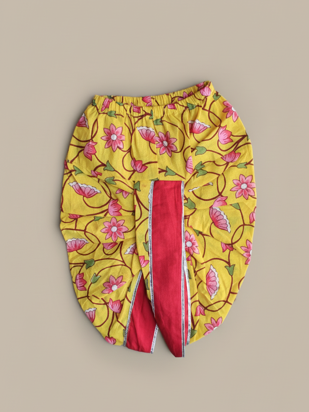 BownBee Pure Cotton Embroidered Dhoti Kurta Set For Infant Boys- Red