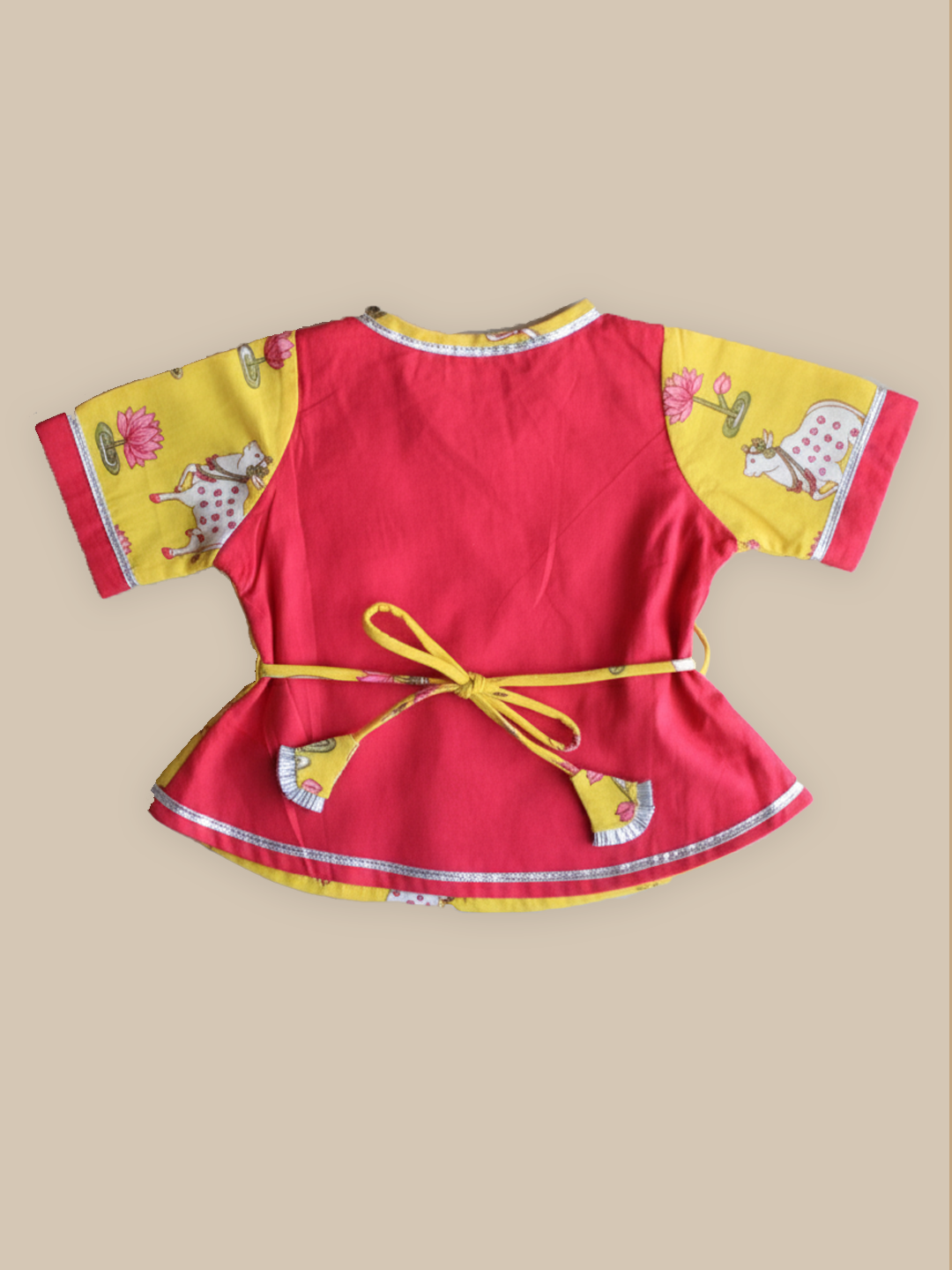 BownBee Pure Cotton Embroidered Dhoti Kurta Set For Infant Boys- Pink