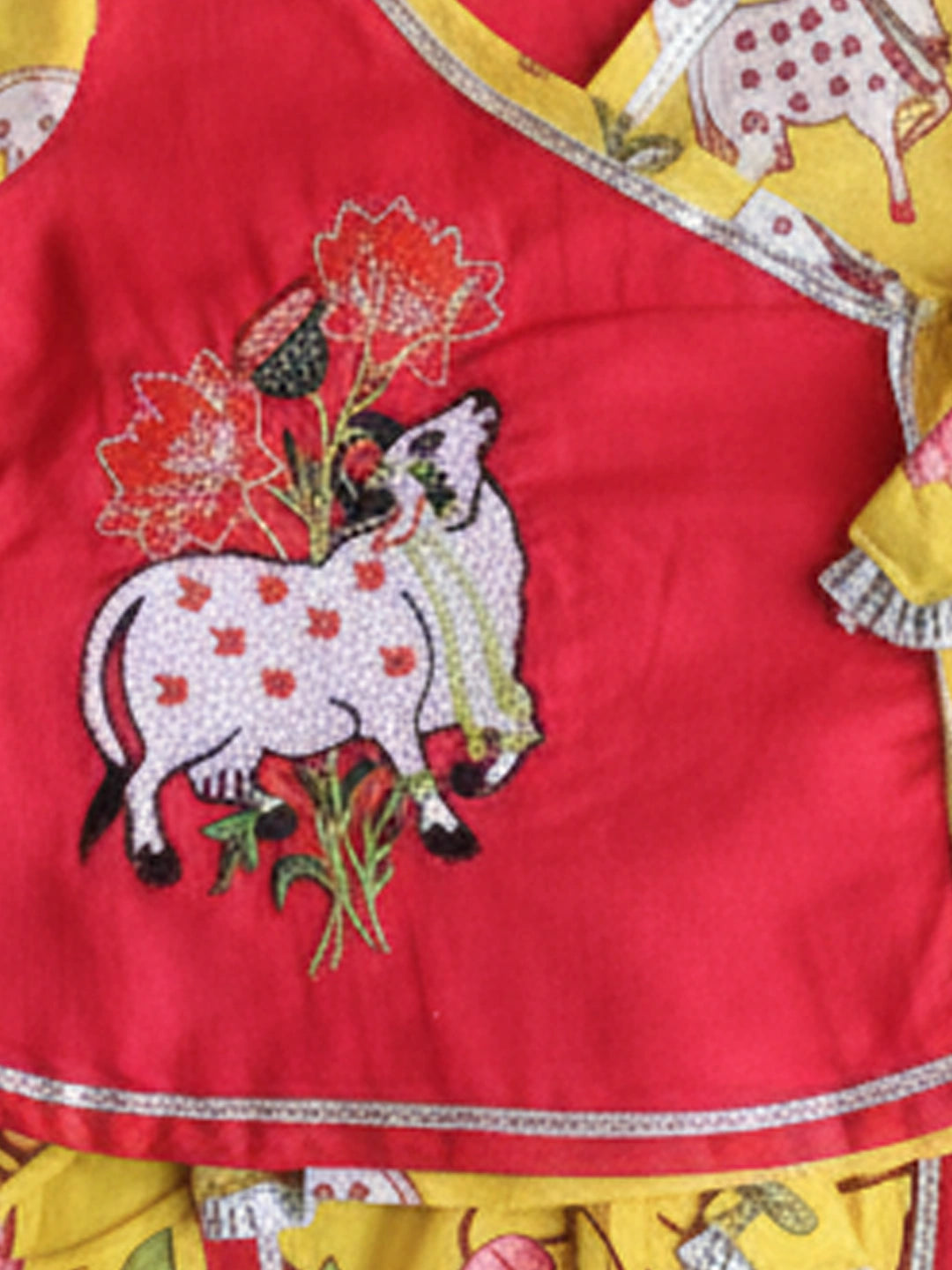 Bownbee Girls Cotton Ethnic Set For Infants