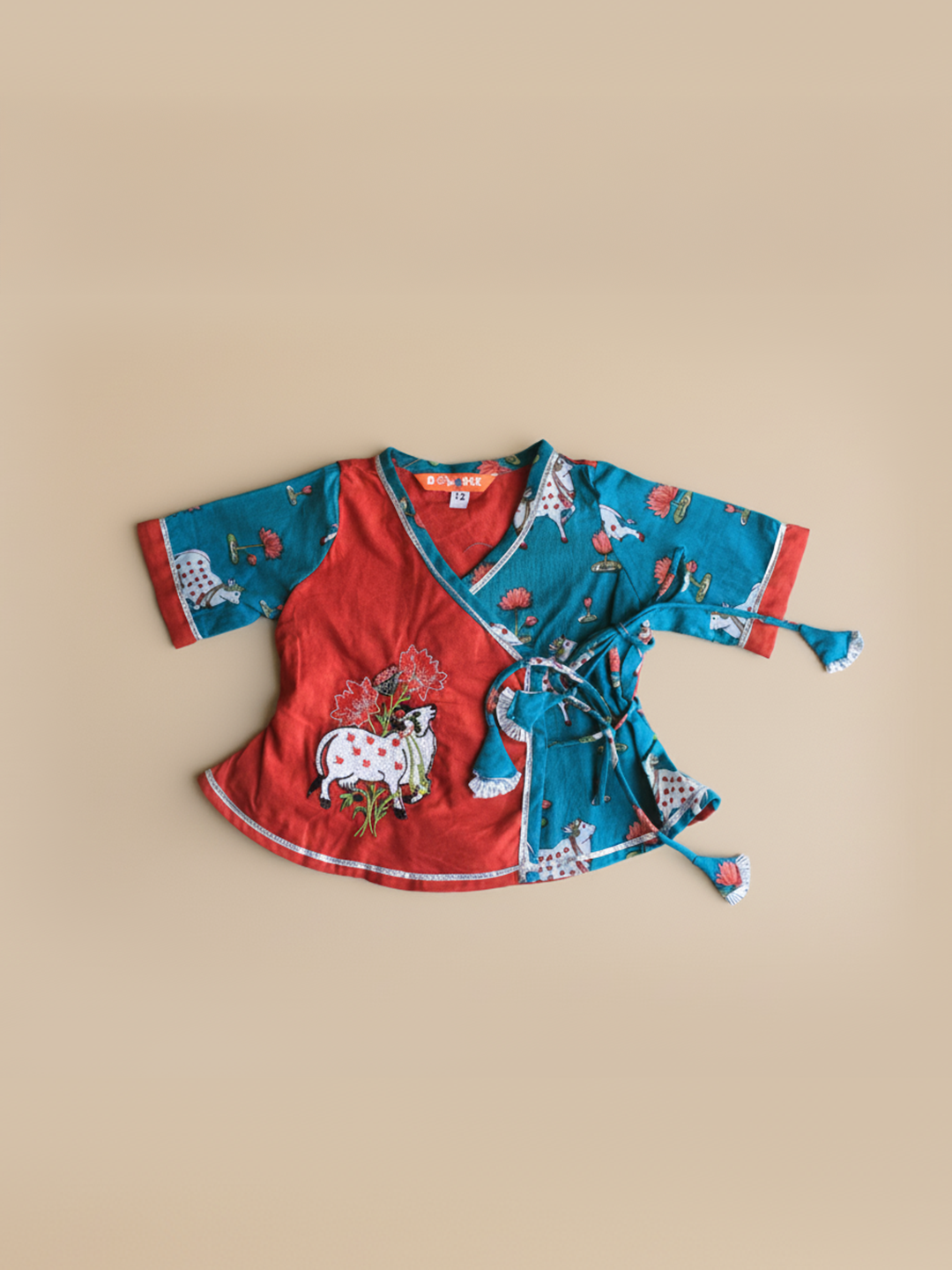 BownBee Pure Cotton Embroidered Ethnic suit set For Infant Girls- Pink