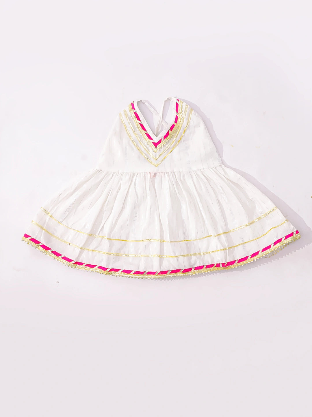 Bownbee Girls Cotton Ethnic Set For Infants  - Stripes - Pink