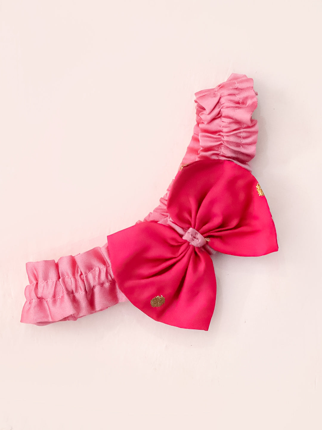 BownBee Festive Half Sleeves Collared  Dress With  Hairband For Infant Girls - Purple