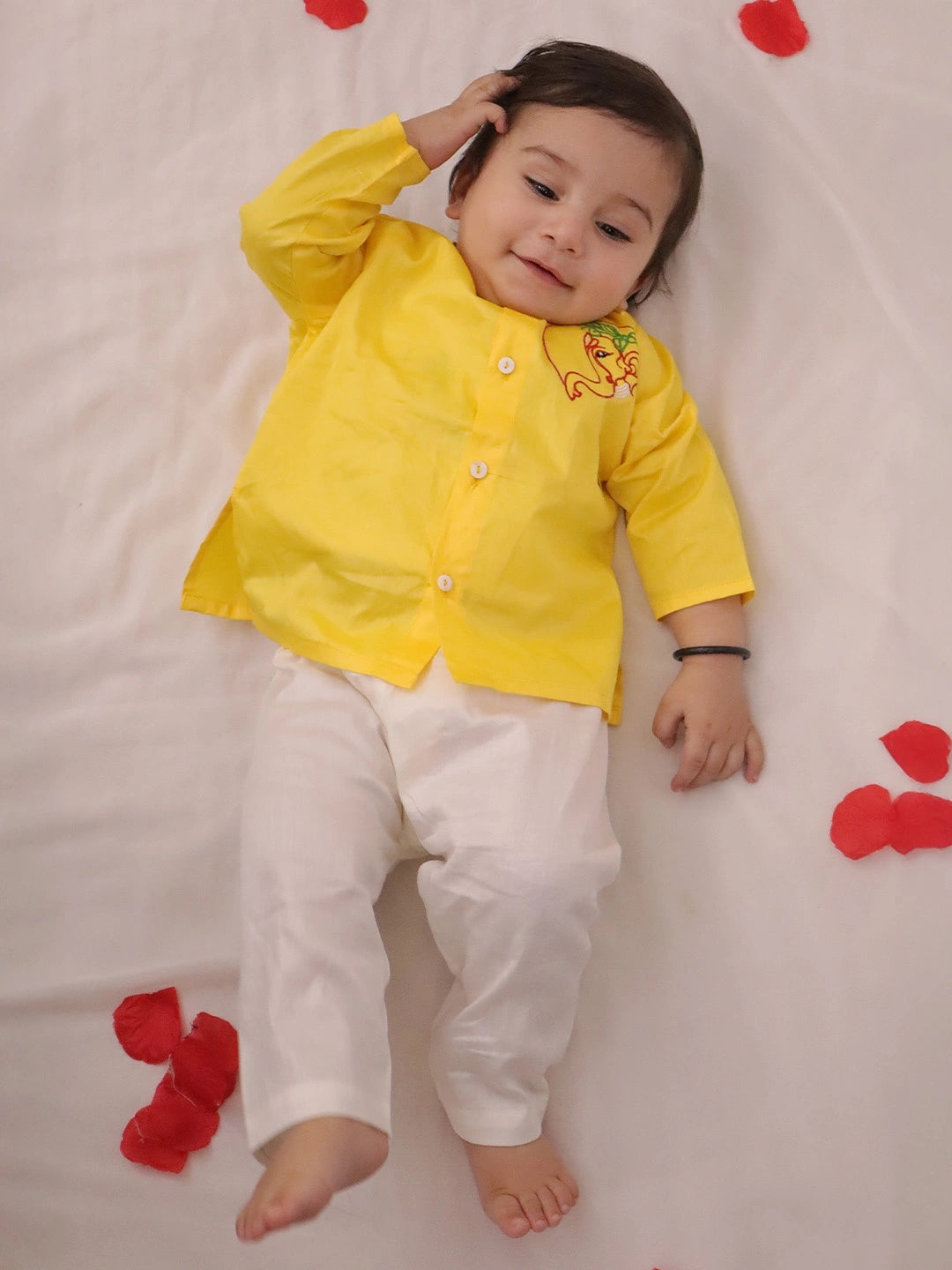 BownBee Pure Cotton Embroidered Kurta Pajama  Set For Boys