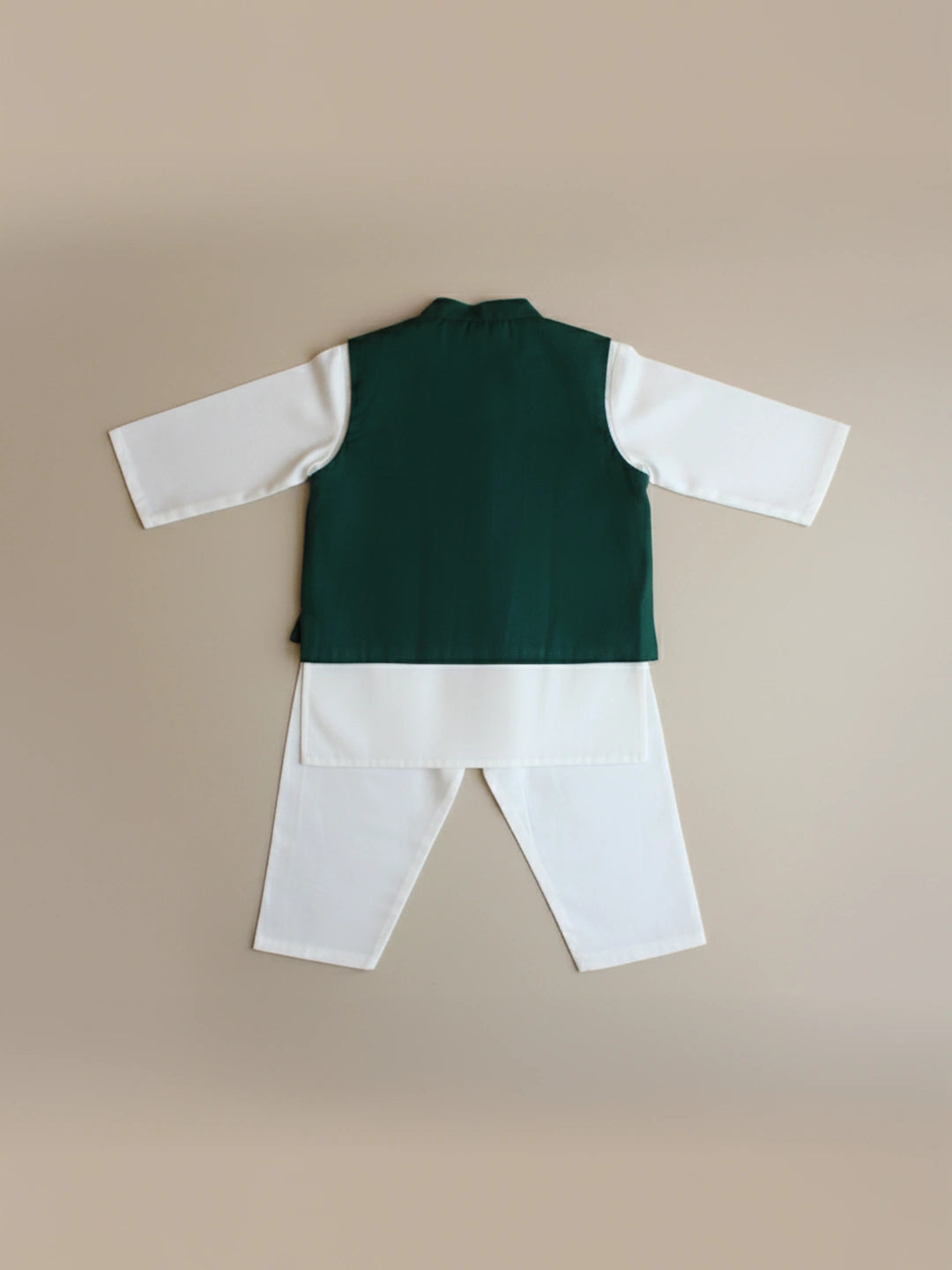 BownBee Pure Cotton Embroidered  Kurta Pajama With Jacket Set For Boys