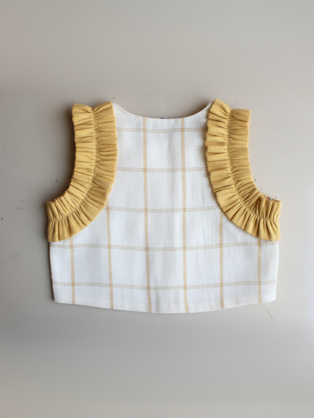 BownBee Sleeveless Pure Cotton Lehenga Choli Set For Girls  - Off White