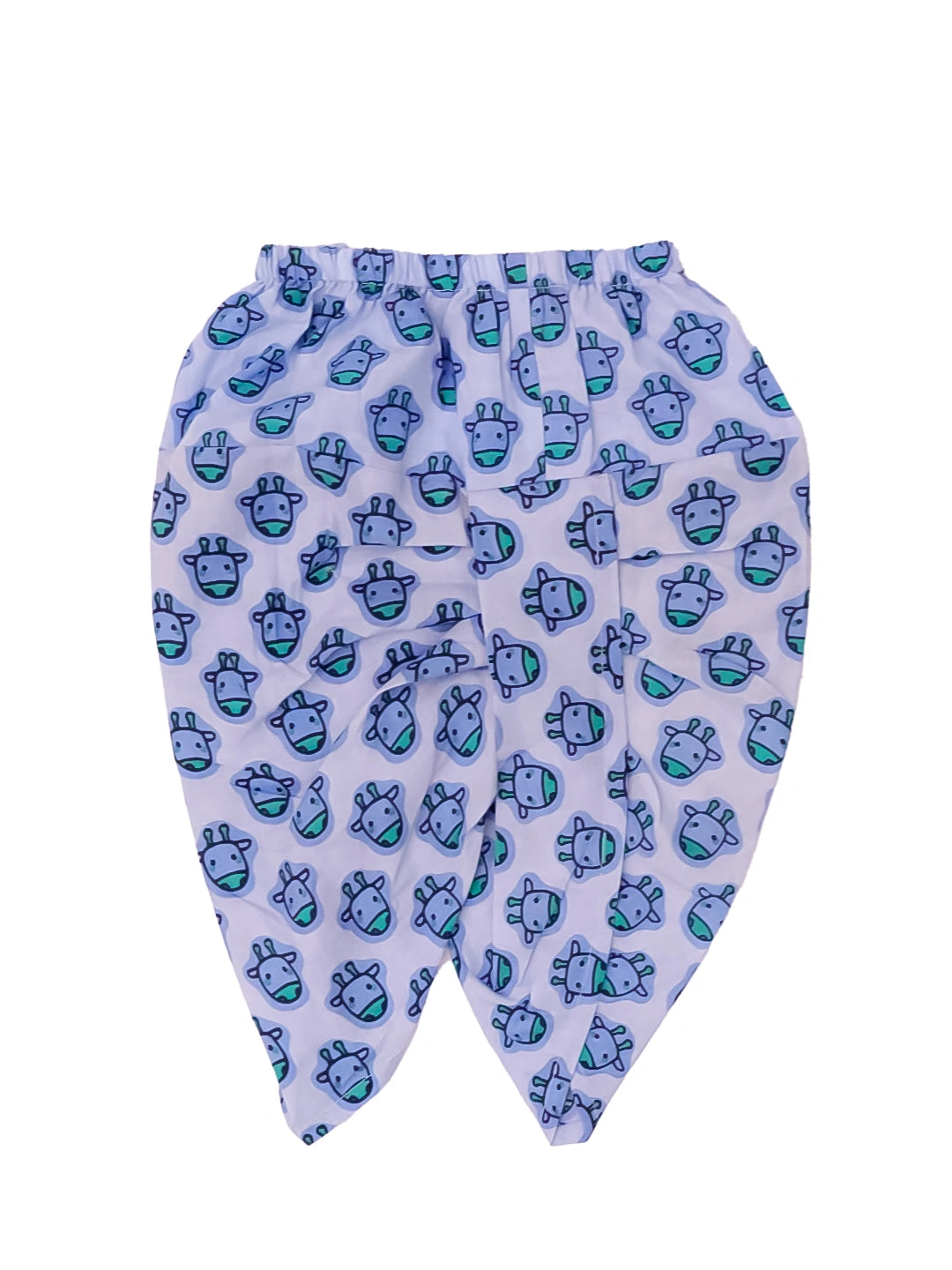 BownBee Pure Cotton Embroidered Giraf Dhoti Kurta For Infant Boys