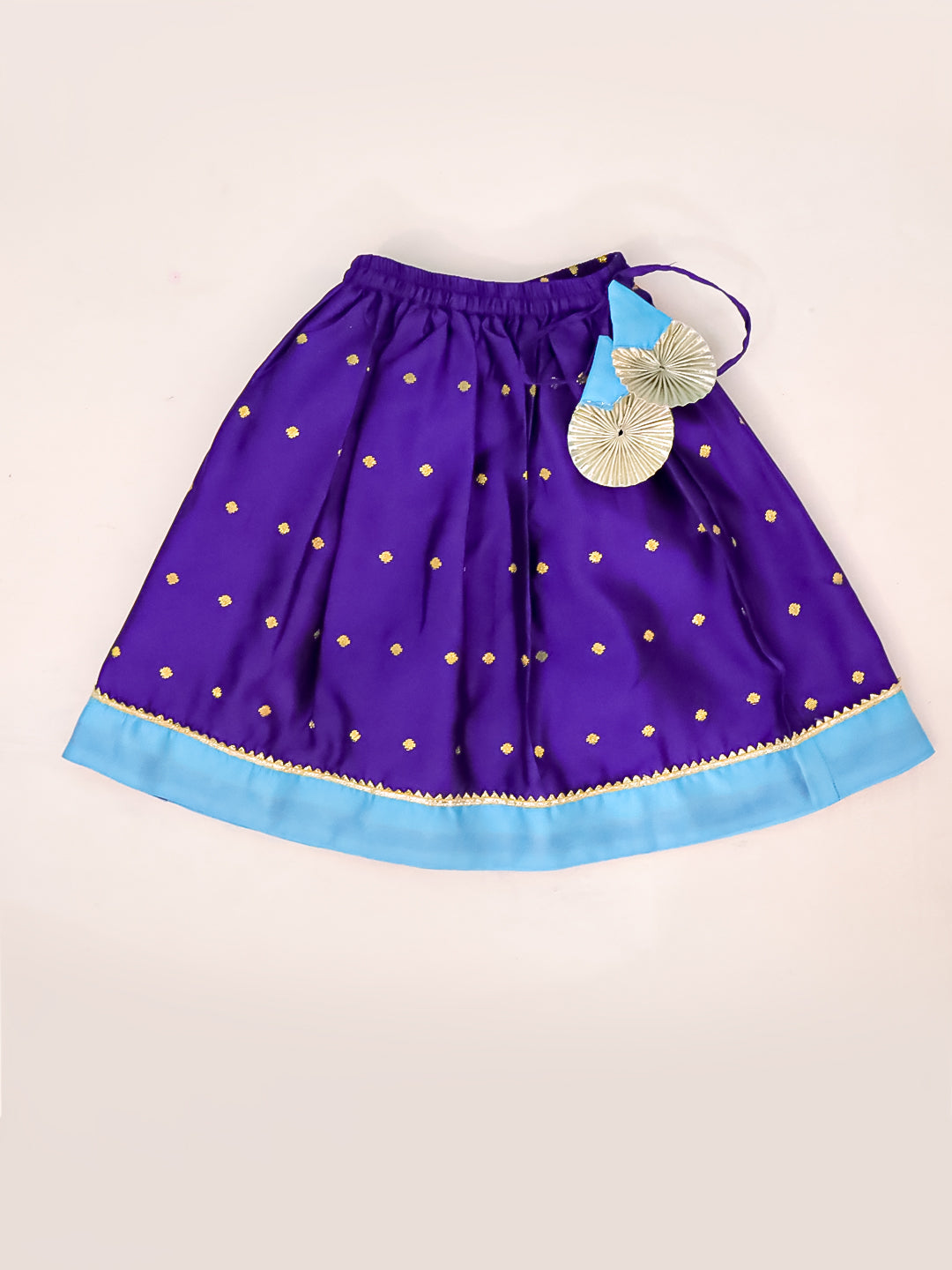 BownBee Festive Puff Sleeves Silk Lehenga Choli For Infant Girls