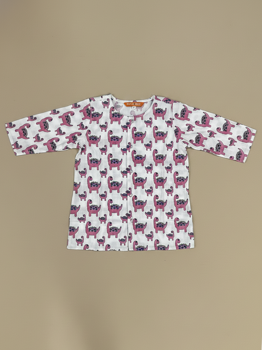 BownBee Fullsleeves Quirky Print  Kurta Pyjama For Infant Boy - Green