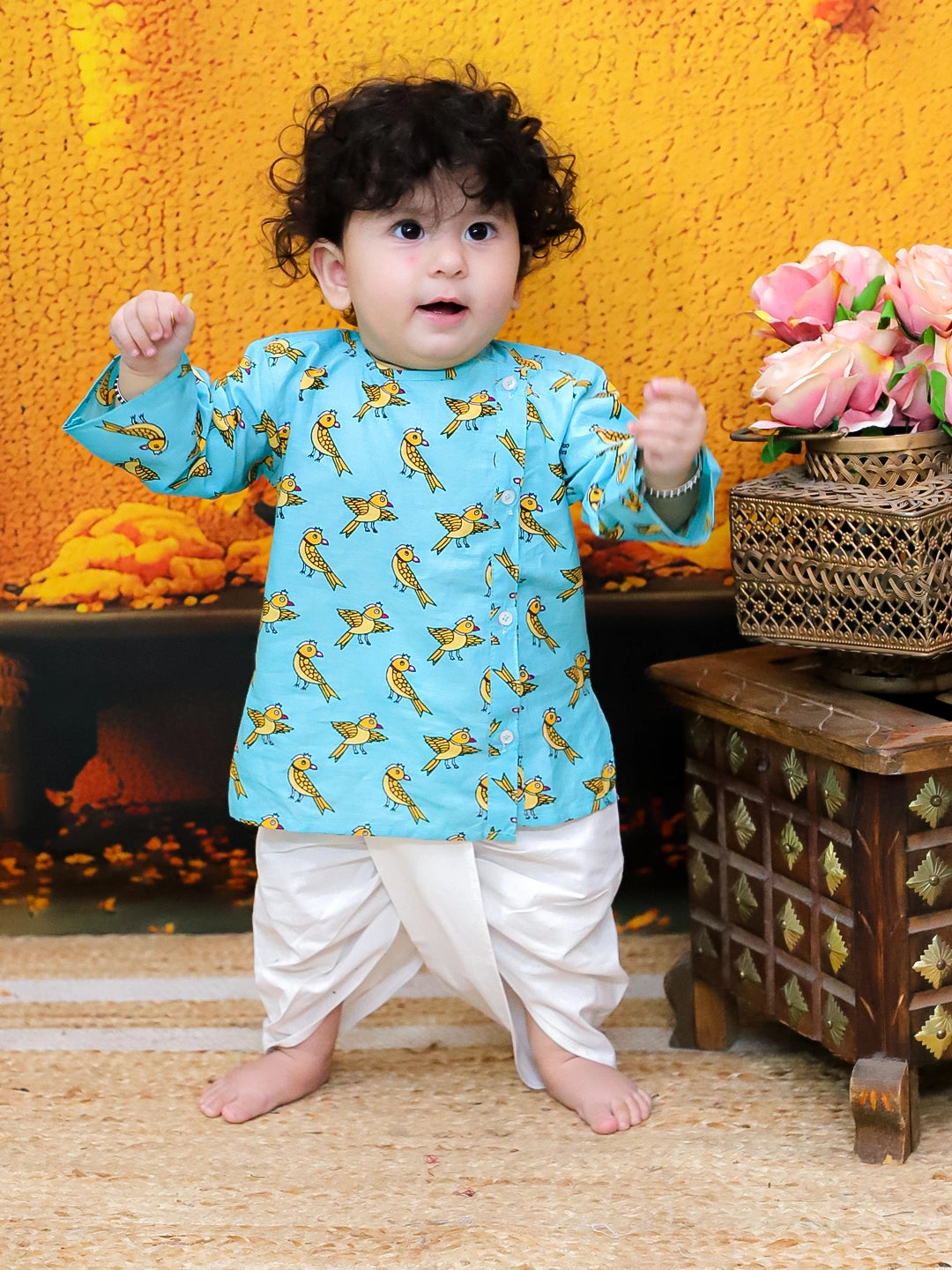 Bownbee Boys Pure Cotton Dhoti Kurta For Infants