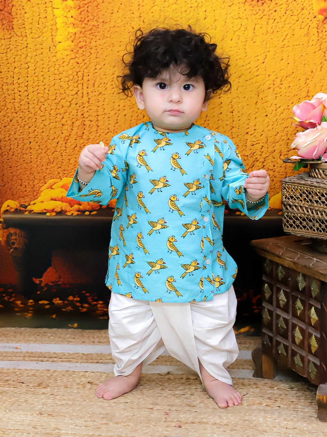 Bownbee Boys Pure Cotton Dhoti Kurta For Infants