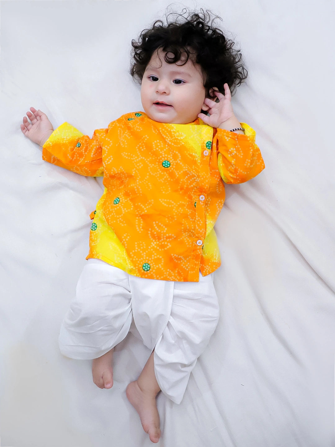 Bownbee Boys Pure Cotton Dhoti Kurta For Infants
