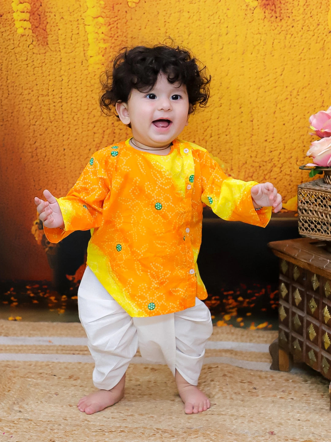 Bownbee Boys Pure Cotton Dhoti Kurta For Infants