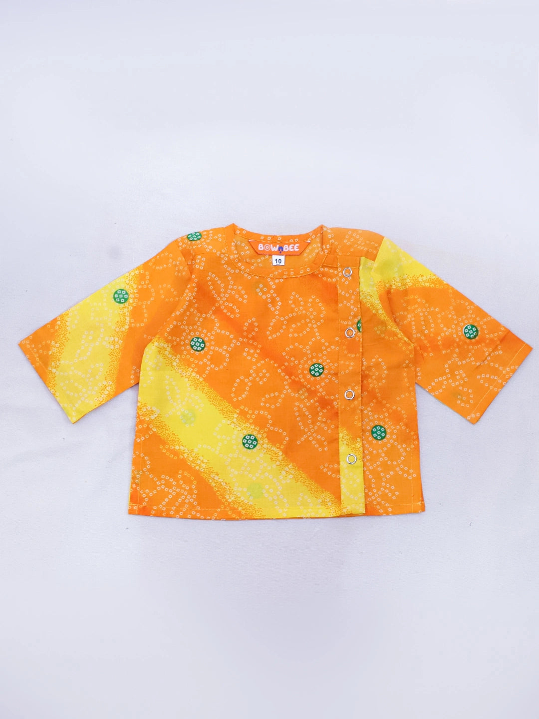 Bownbee Boys Pure Cotton Dhoti Kurta For Infants  - Printed - Indigo