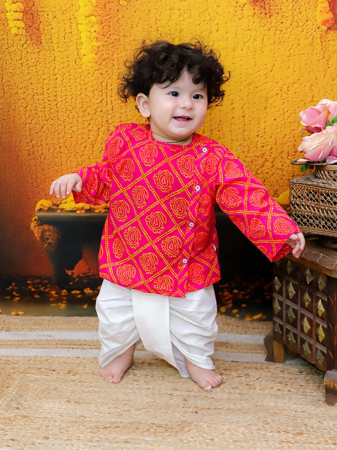 Bownbee Boys Pure Cotton Dhoti Kurta For Infants