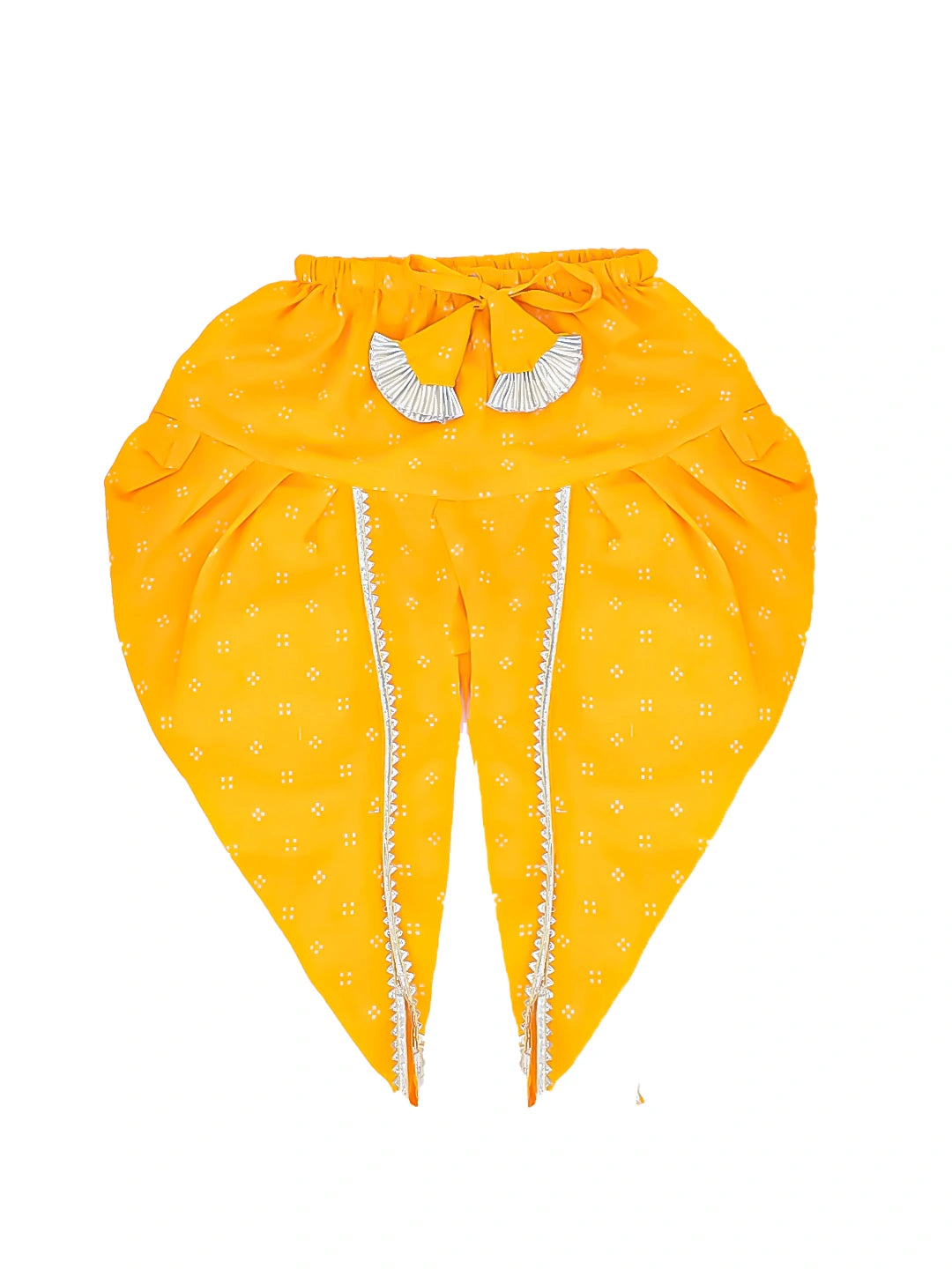 BownBee Floral Short Sleeves Dhoti Kurta Set For Girls - Pink