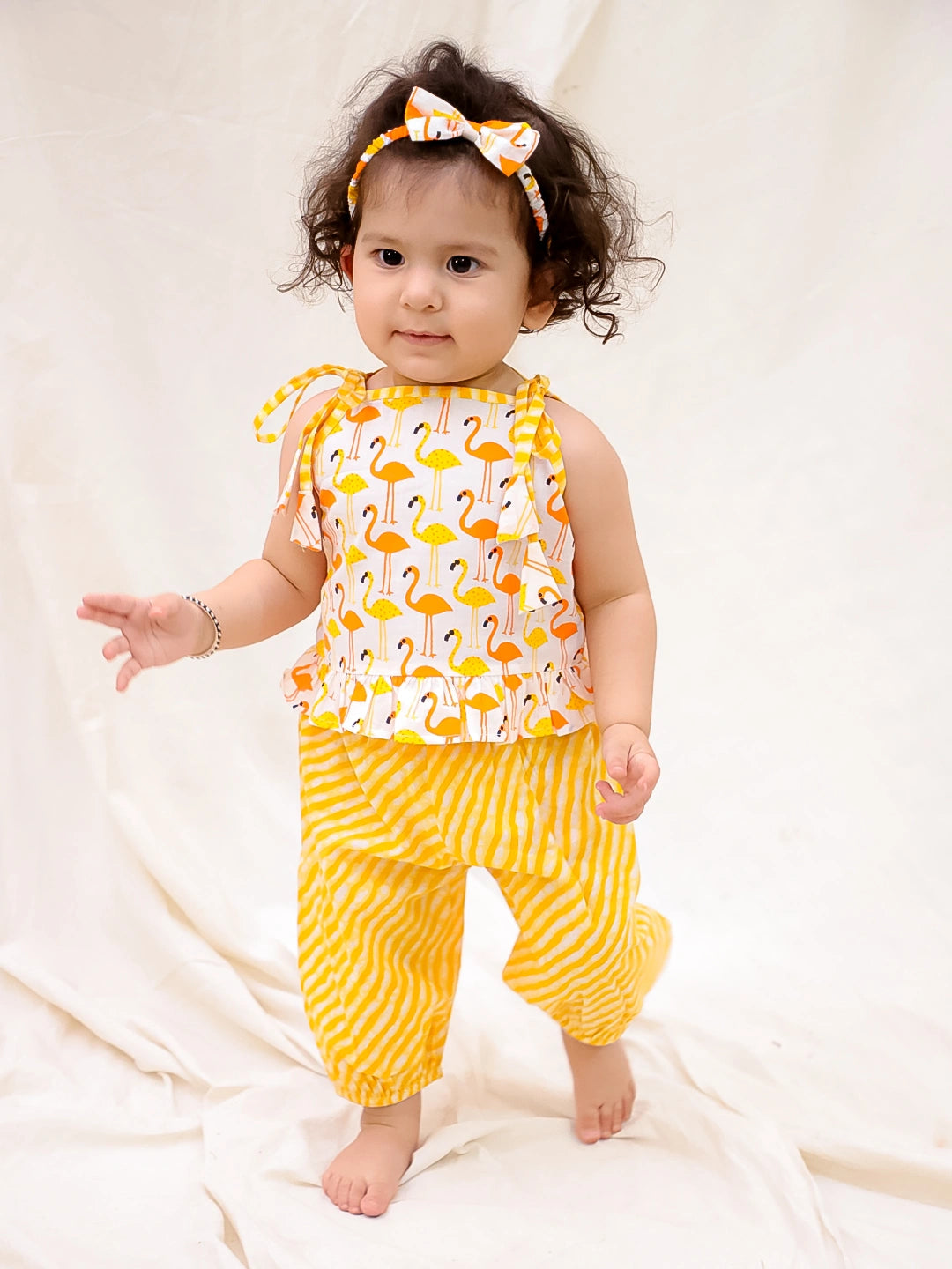 Bownbee Girls Cotton Clothing Set For Infants  - Printed - Green