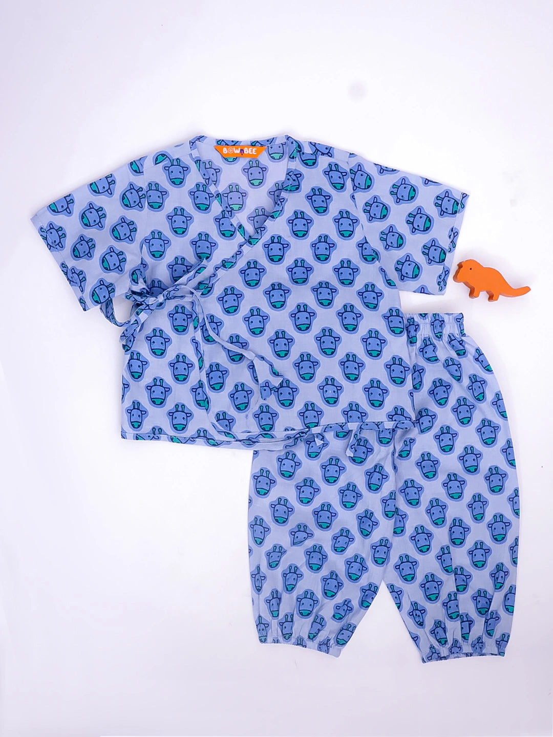 BownBee Short Sleeve Jhabla & Harem Set For Infant Girls