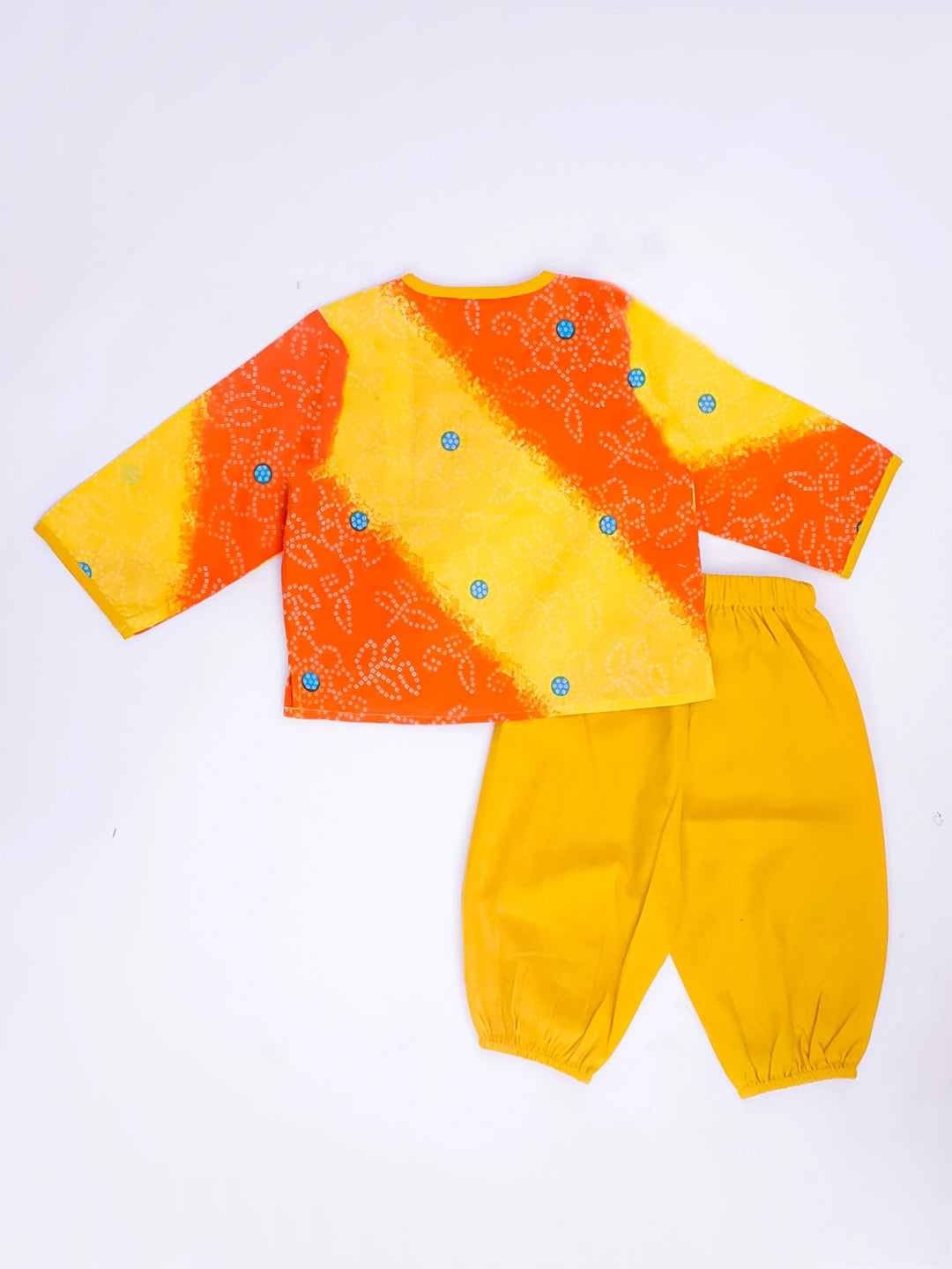 BownBee Short Full Sleeves Jhabla & Harem Set For Infant Girls