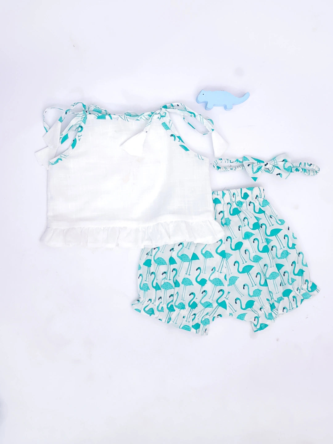 Bownbee Girls Cotton Clothing Set For Infants  - Printed - White