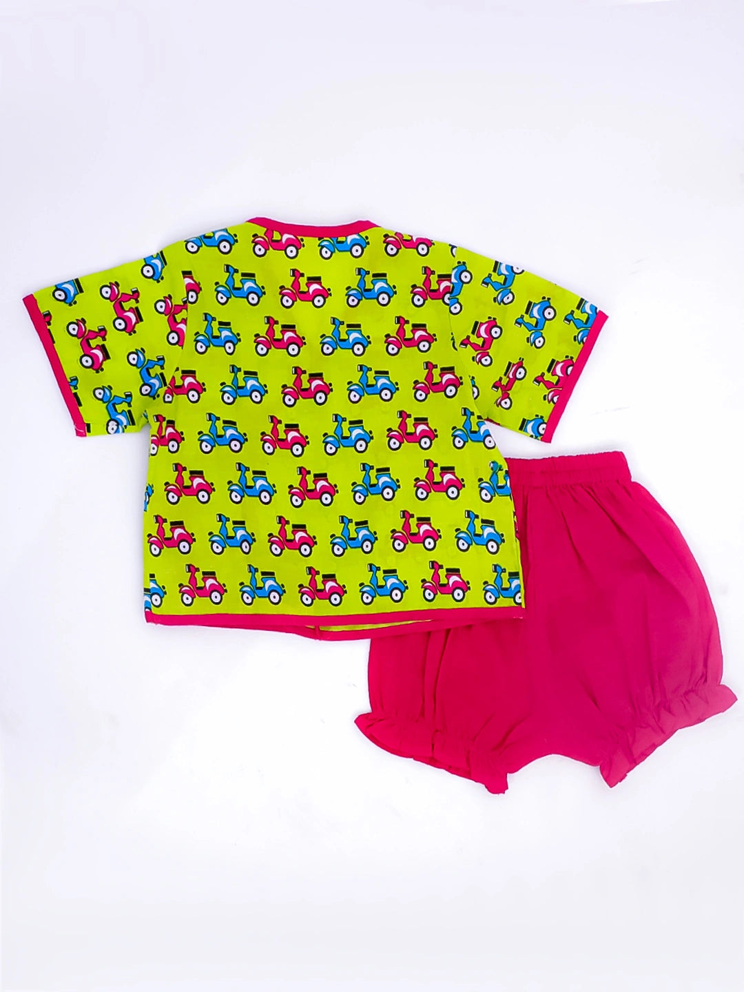 BownBee Full Sleeves Jhabla & Shorts Set For Infant Girls