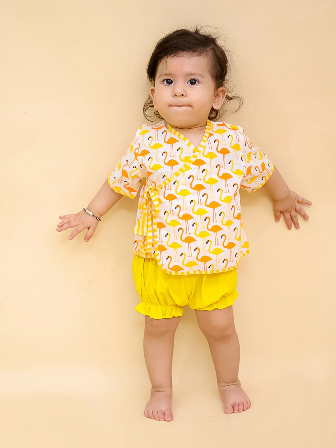 Bownbee Boys Cotton Clothing Set For Infants  - Printed - YELLOW