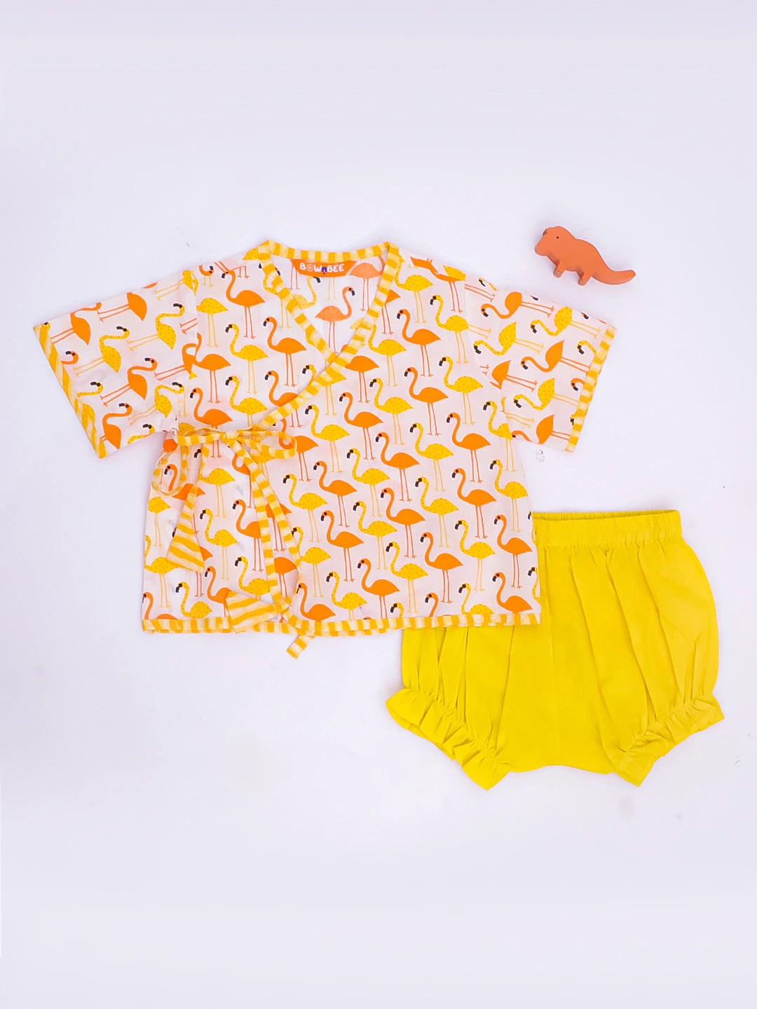 Bownbee Boys Cotton Clothing Set For Infants  - Printed - YELLOW