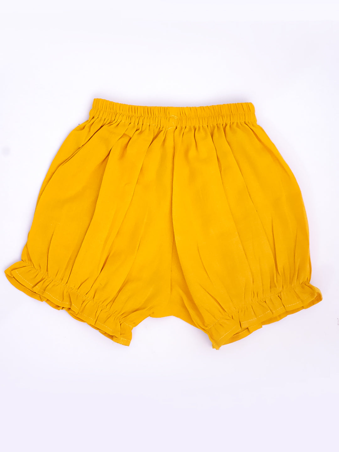 BownBee Short Full Sleeves Jhabla & Shorts Set For Infant Boys - Yellow