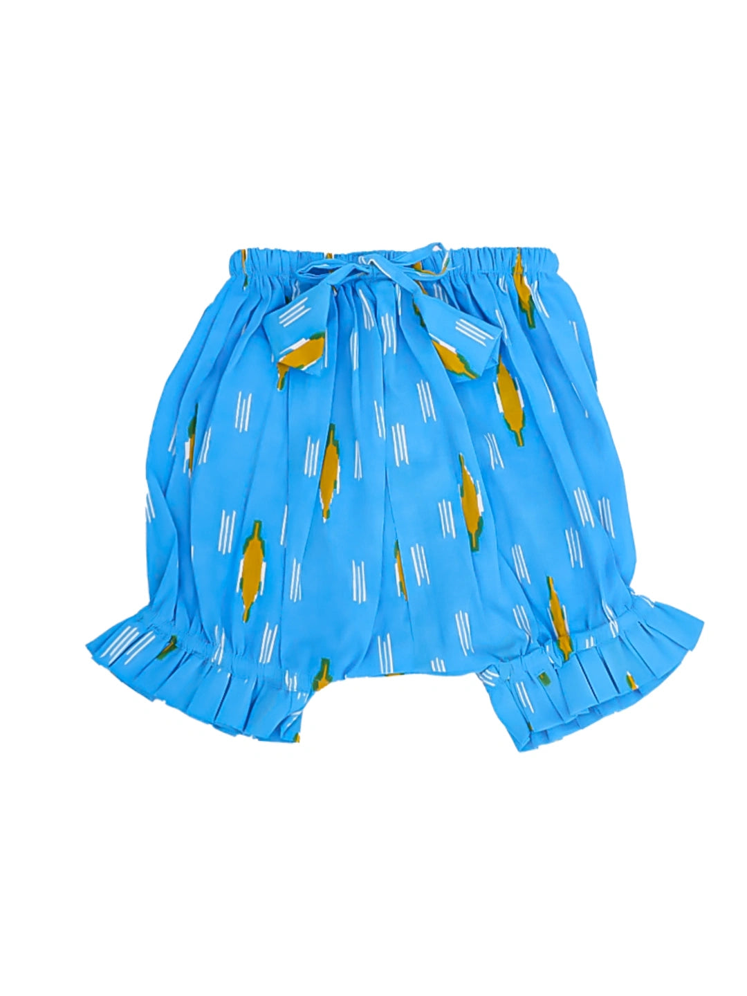 BownBee Infants Pure Cotton Printed Sleeves Jhabla Set for Girls | Soft & Comfortable Baby Wear- White