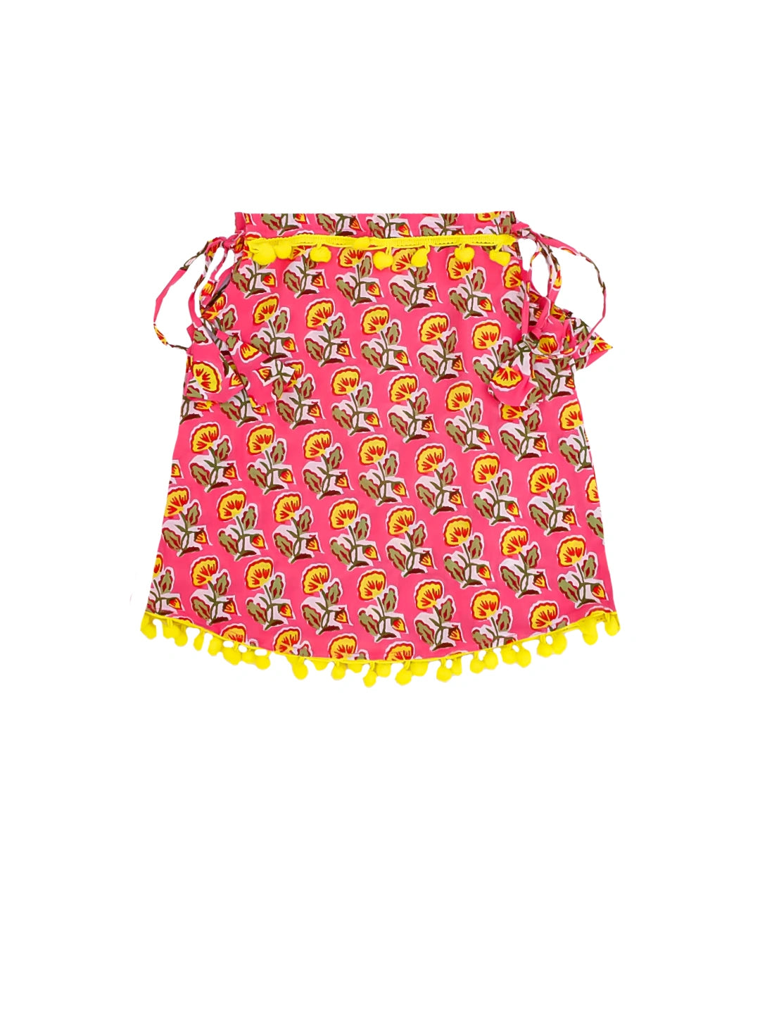 BownBee Infants Pure Cotton Printed Sleeves Jhabla Set for Girls | Soft & Comfortable Baby Wear- White