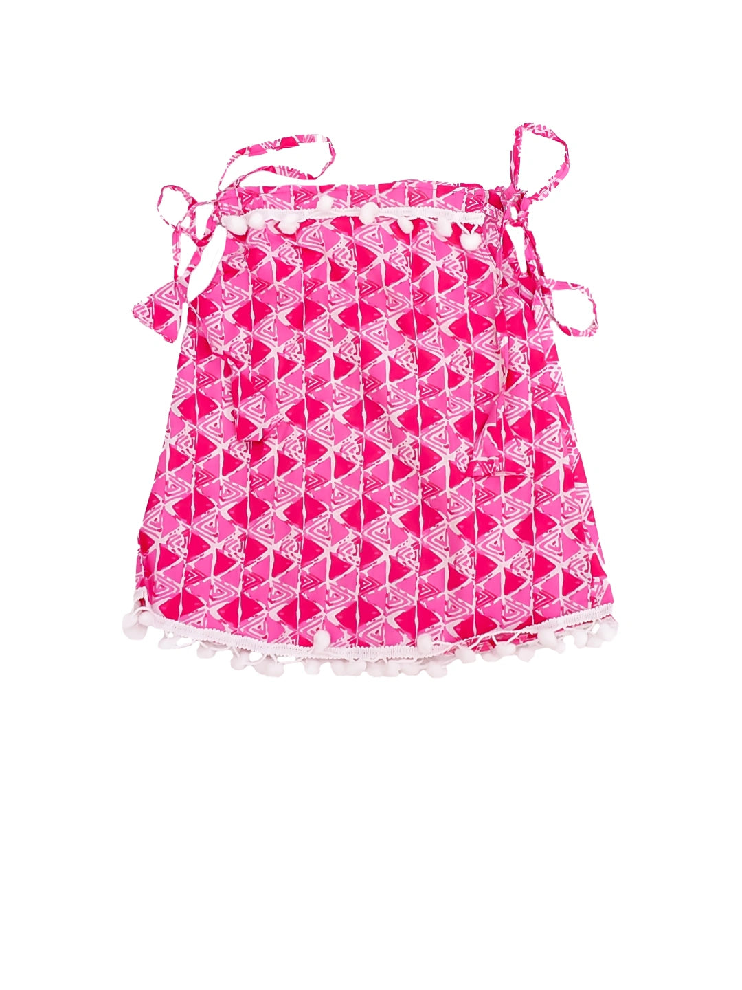 BownBee Infants Pure Cotton Printed Sleeves Jhabla Set for Girls | Soft & Comfortable Baby Wear- White