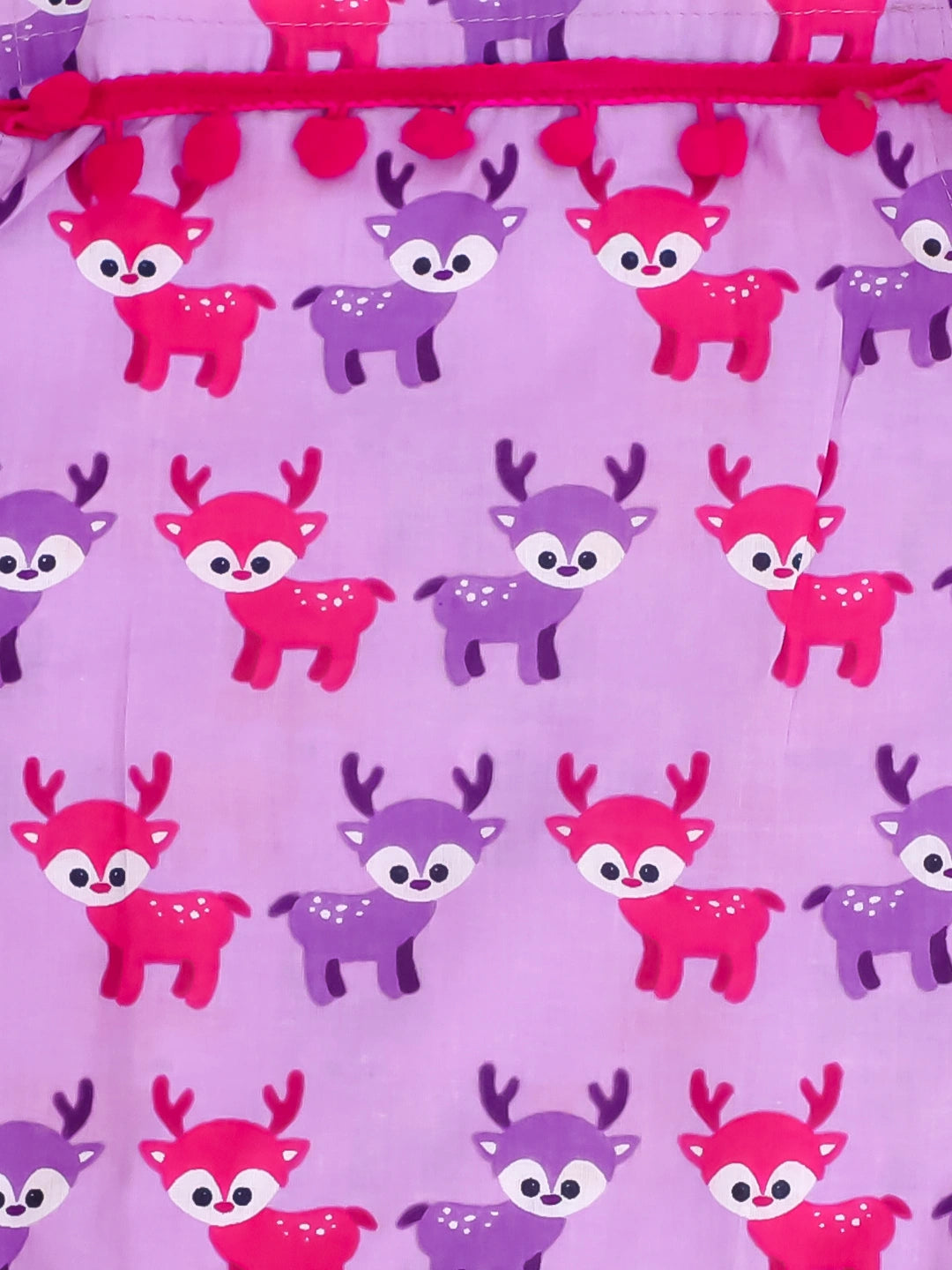 BownBee Infants Pure Cotton Printed Sleeves Jhabla Set for Girls | Soft & Comfortable Baby Wear- White