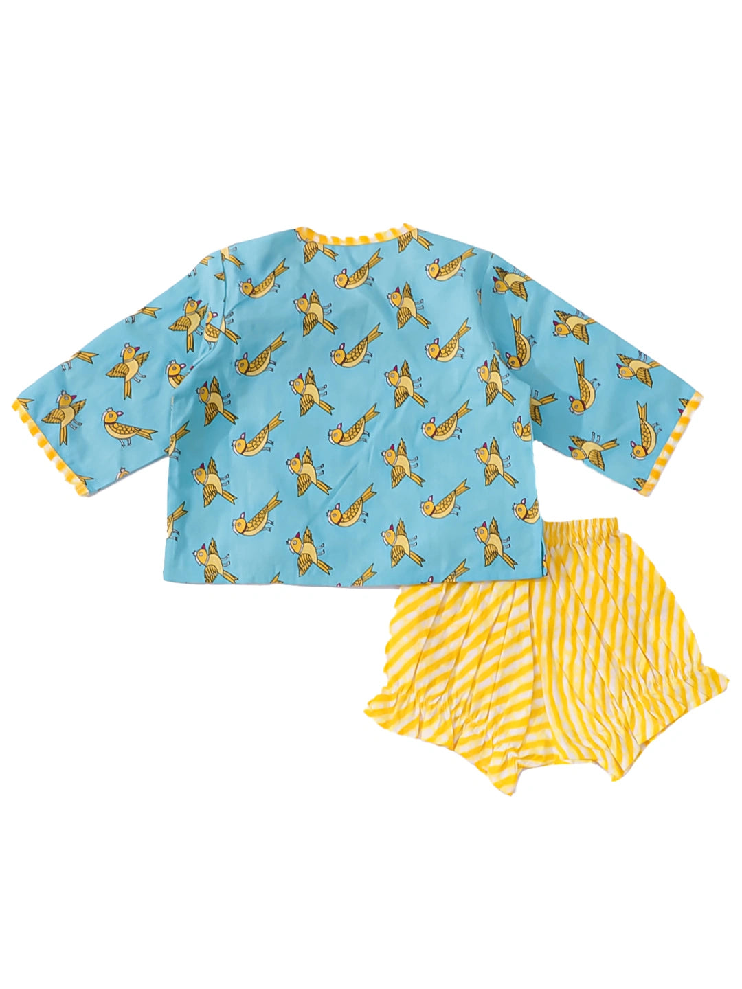 BownBee Full Sleeves Jhabla & Shorts Set For Infant Girls