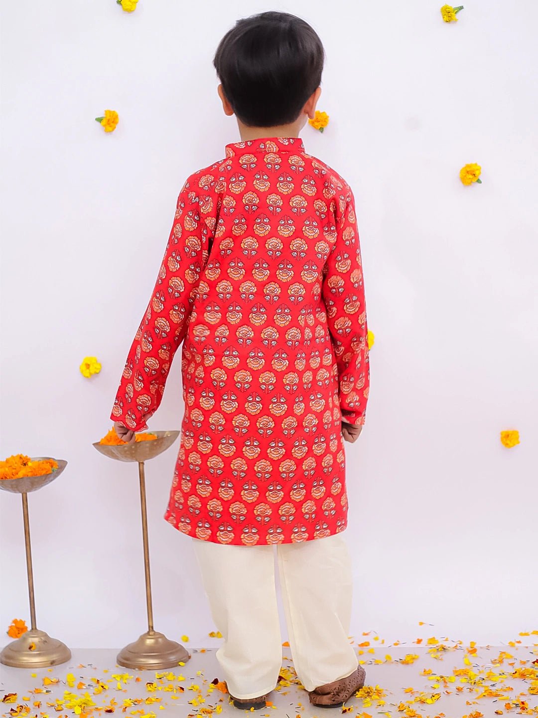 BownBee Festive Lehenga Choli & Kurta Pajama Sibling Set