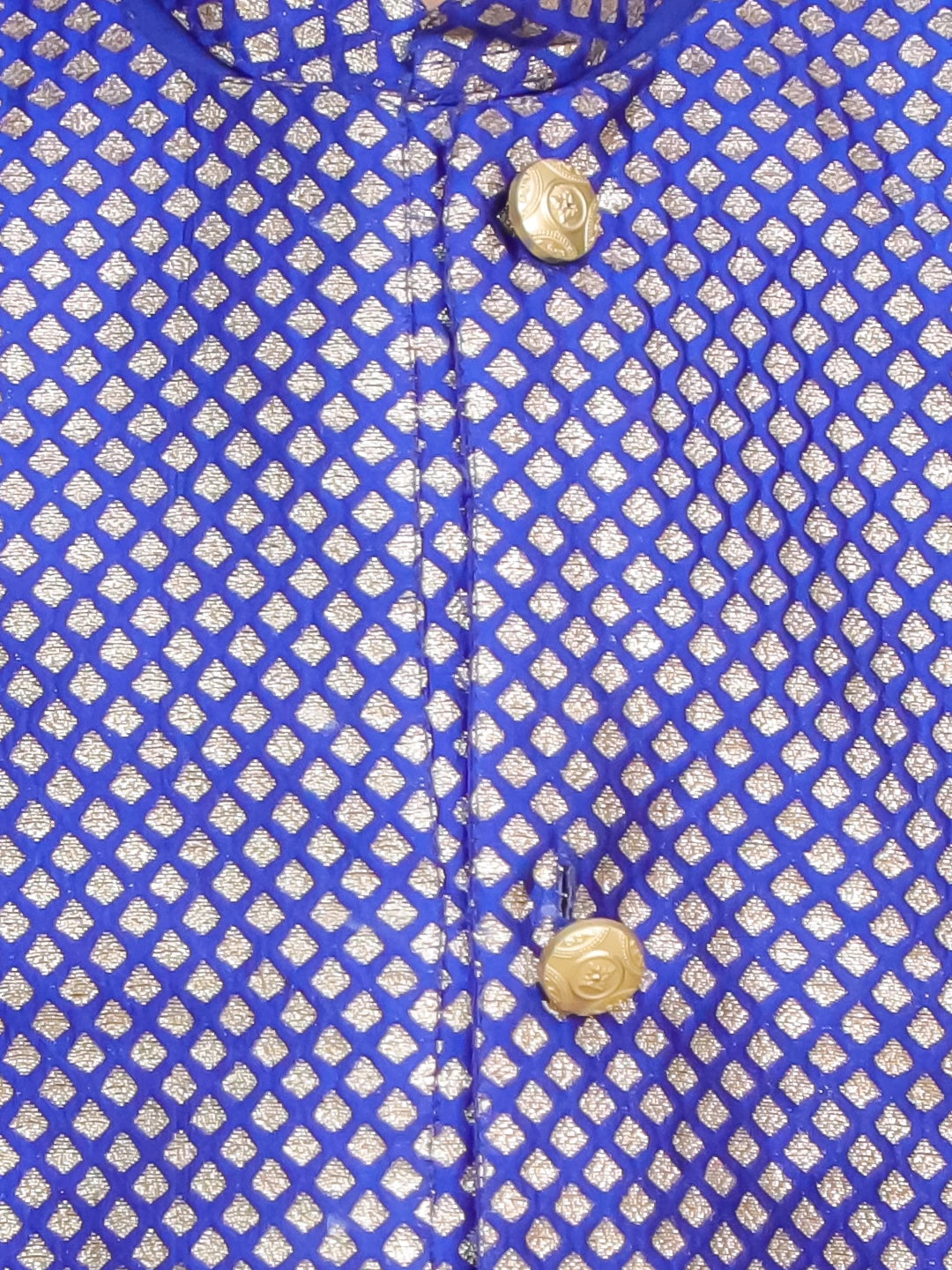 BownBee Jacquard Jacket with Solid Cotton Kurta Pajama Set for Boys- Maroon